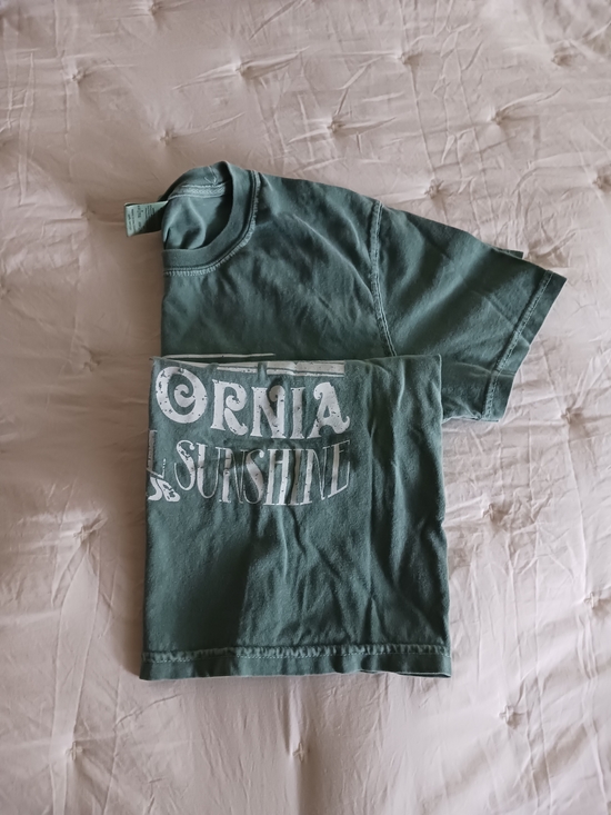 Vici Tops - Vici Teal Graphic T-Shirt with White Sunshine Print